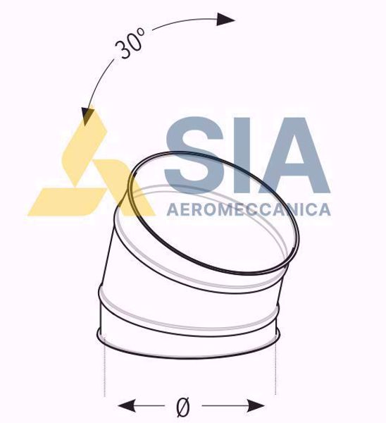 Immagine di CURVA 30 GRADI D 150 MM ZINCATA