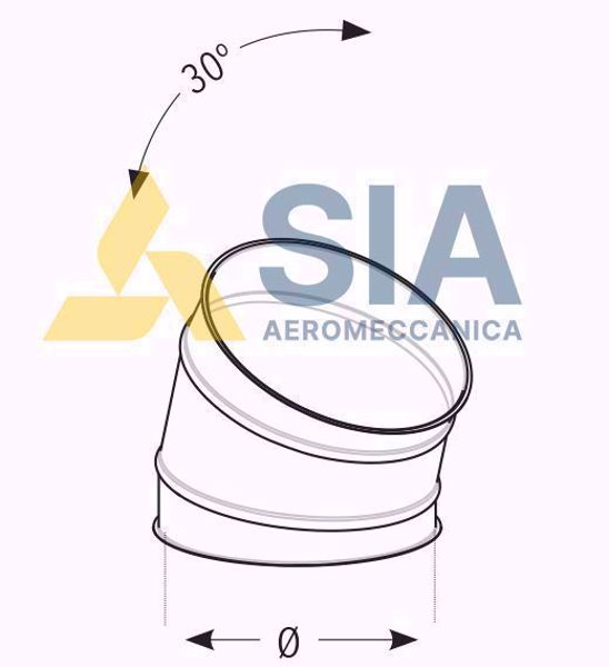 Immagine di CURVA 30 GRADI D 180 MM ZINCATA