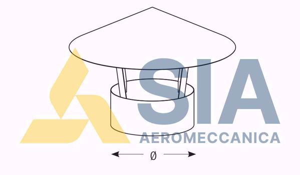 Picture of CAPPELLO ESPULSIONE FUMI D 150 MM ZINCATO