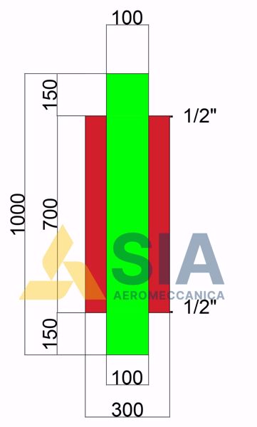 Picture of RECUPERATORE DI CALORE - ACQUA CALDA ZINCATO D 100 MM