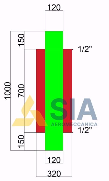 Picture of RECUPERATORE DI CALORE - ACQUA CALDA ZINCATO D 120 MM