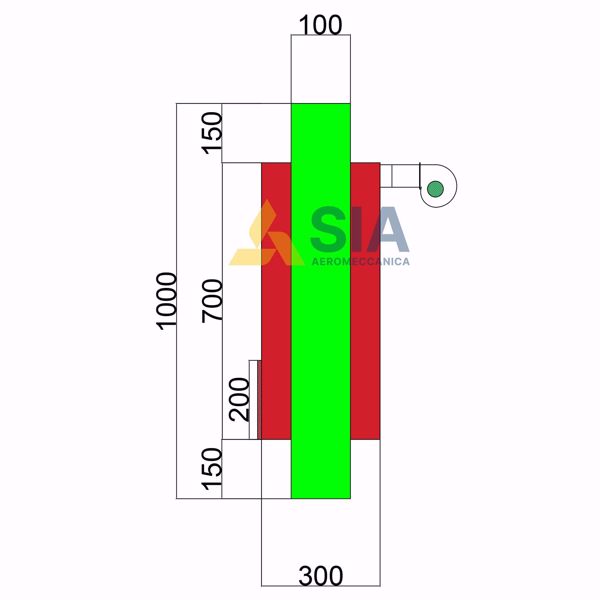 Picture of SCAMBIATORE DI CALORE - ARIA-ARIA ZINCATO D 100 MM