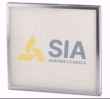 Immagine di CELLE FILTRANTI PIANE IN POLIESTERE 500 X 500 X 22 TELAIO ZINCATO