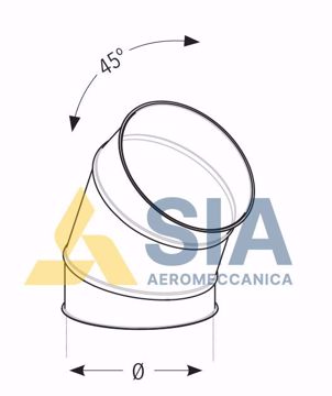 Immagine di Curva 45° diametro100 mm