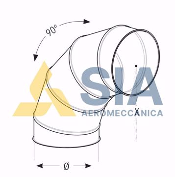 Immagine di Curva 90° diametro 100 mm