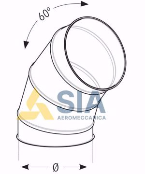 Immagine di Curva 60° diametro 150 mm