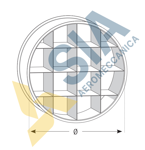 Immagine di Raddrizzatore di flusso diametro 250 mm