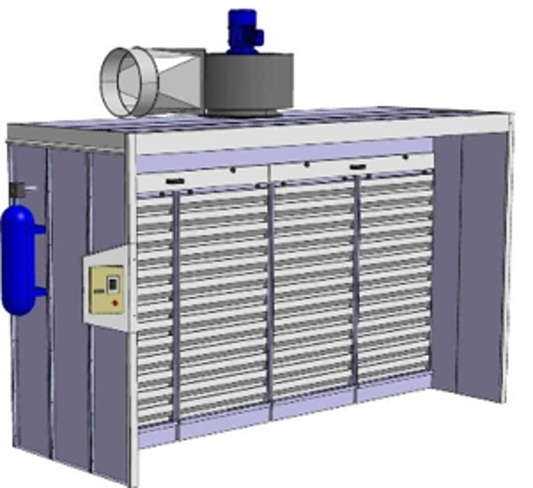 Immagine di CABINA DI ASPIRAZIONE POLVERI  PROFESSIONALE SERIE CR/C-4